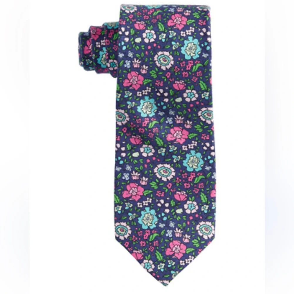 Lauren Ralph Lauren Black Label Floral Silk Narrow Tie